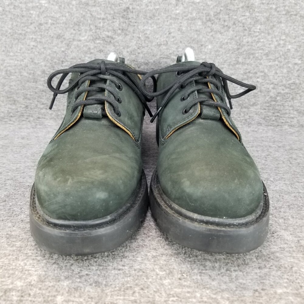 ✅Mens 8.5M VTG Timberland Black Leather Work Oxford Shoes Chunky Sole Y2K - Picture 5 of 10
